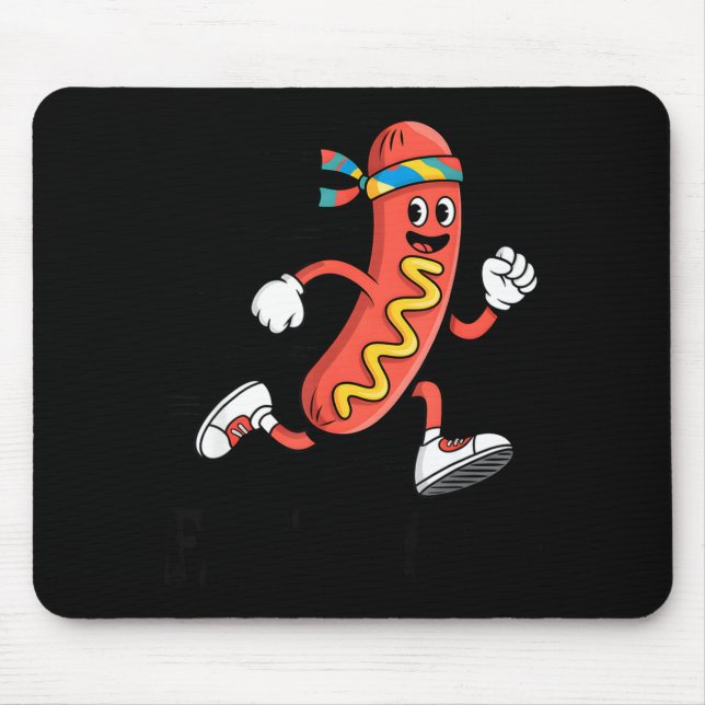 Mousepad Fast Food Funny Pun Working Out Running Jogging Gy (Frente)