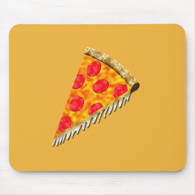 Mousepad Fatia de pizza de anúncio de vinheta (Frente)