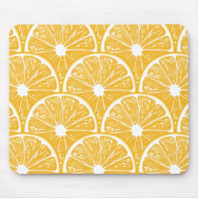 Mousepad Fatias de laranja, design de fruta tropical (Frente)