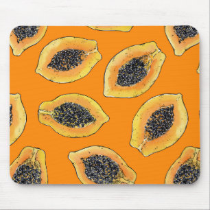 Mousepad Fatias de Papaya em laranja