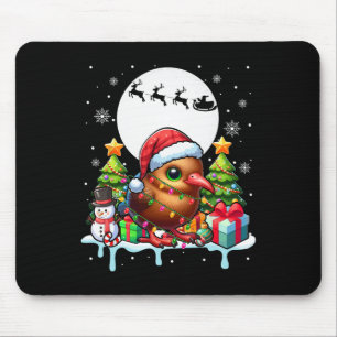 Mousepad Fato Colorido de Luzes de Natal do Papai Noel Kiwi