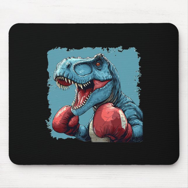 Mousepad Fato de Dinossauro Boxeador Para Amantes de Boxe  (Frente)