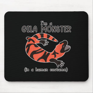 Mousepad Fato de Monstro Gila Engraçado Gráfico de Hallowee