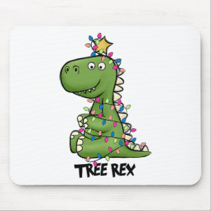 Mousepad Fato de Natal de Dinossauro Tree Rex Árvore de Nat