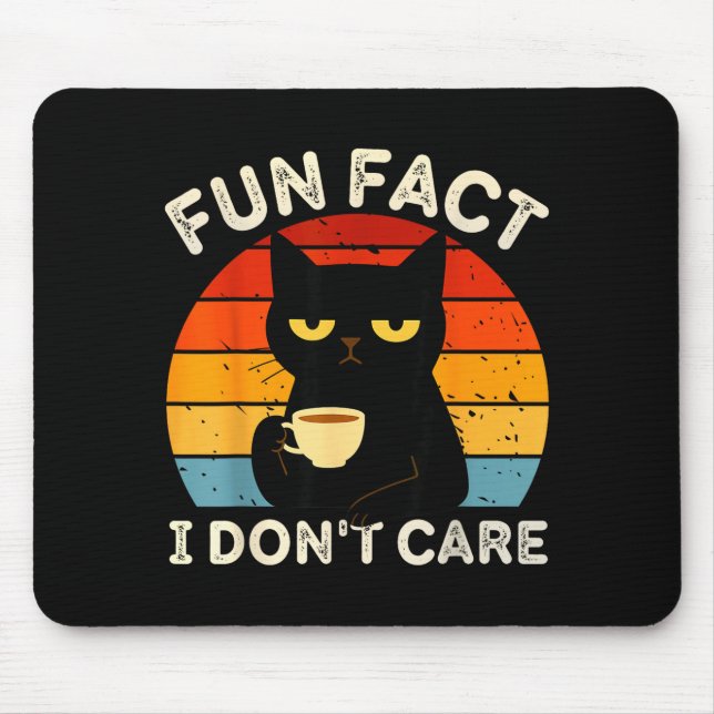 Mousepad Fato Divertido Não Me Importo Piada Engraçada de G (Frente)
