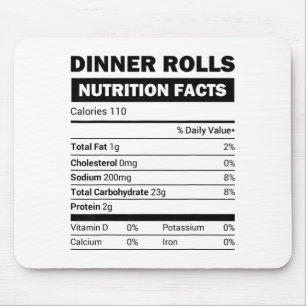 Mousepad Fatos Nutricionais de Pães de Jantar Família Corre