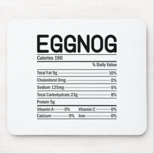 Mousepad Fatos Nutricionais do Eggnog na Ação de Graças e N