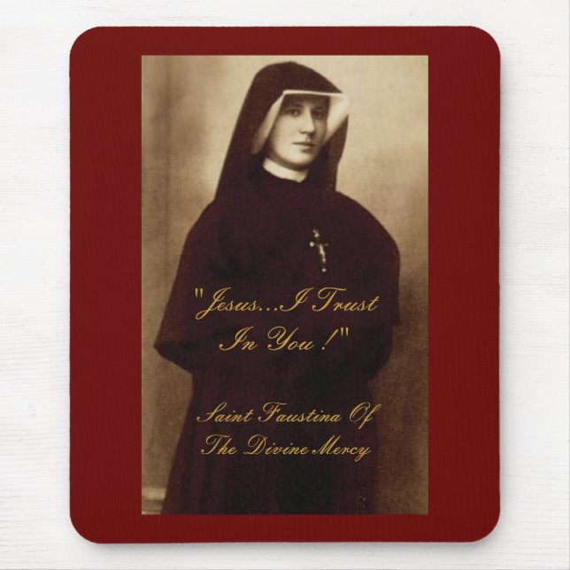 Mousepad FAUSTINA DO santo DO COMPAIXÃO DIVINE (Frente)