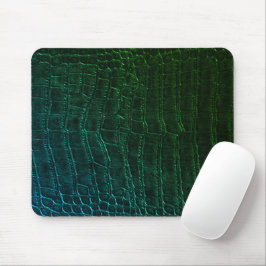 Mousepad Faux Green Alligator Crocodile Leather Print