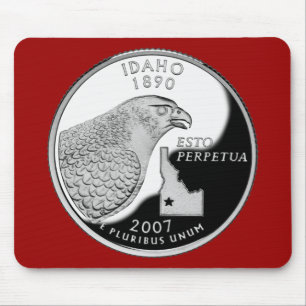 Mousepad Faux Idaho State Quarter