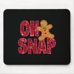 Mousepad Faux Sequins Oh Snap Christmas Gingercake Family