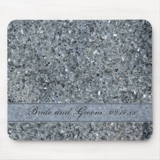 Mousepad Faux Sparkle Wedding (Frente)