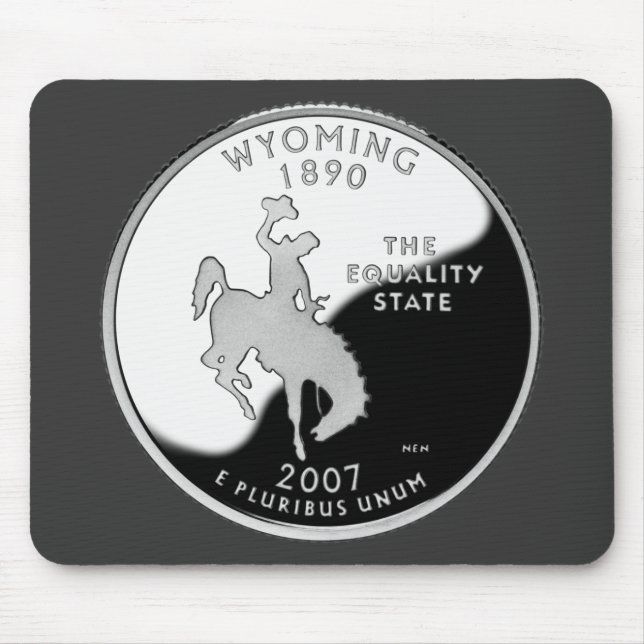 Mousepad Faux Wyoming State Quarter (Frente)