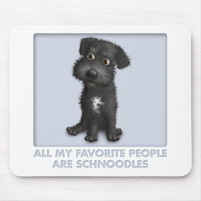 Mousepad Favorito (preto) de Schnoodle (Frente)
