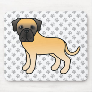 Mousepad Fawn English Mastiff - Cão de Cartoon