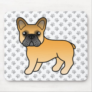 Mousepad Fawn French Bulldog Cachorro de Cartoon