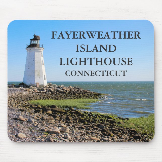Mousepad Fayerweather Island Lighthouse, Connecticut (Frente)