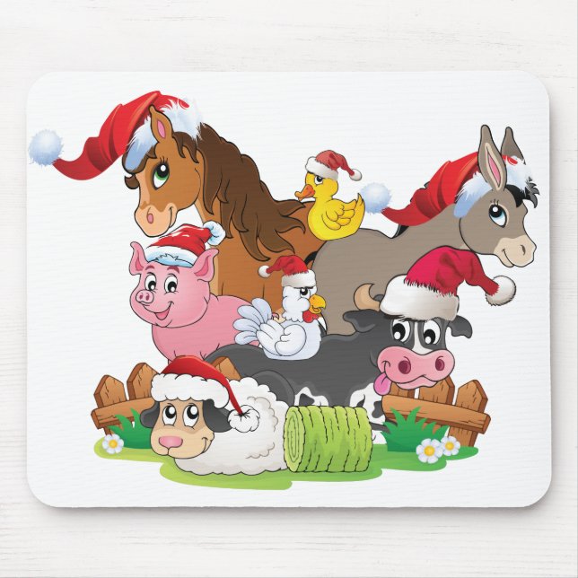 Mousepad Fazenda Animal Christmas (Frente)