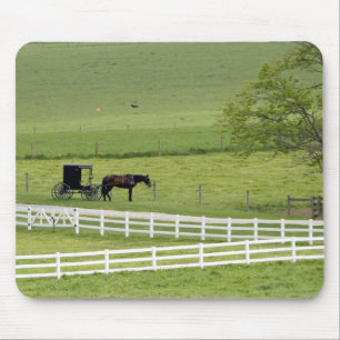 Mousepad Fazenda de Amish com cavalo e charrete perto de Be