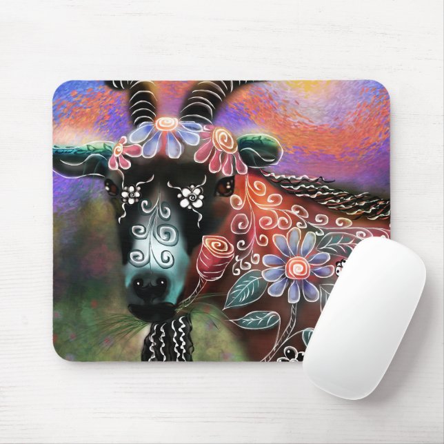 Mousepad Fazenda De Capim Floral Para Animais (Com mouse)