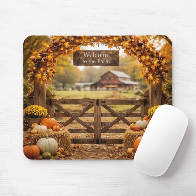 Mousepad Fazenda de Outono no Campo (Com mouse)
