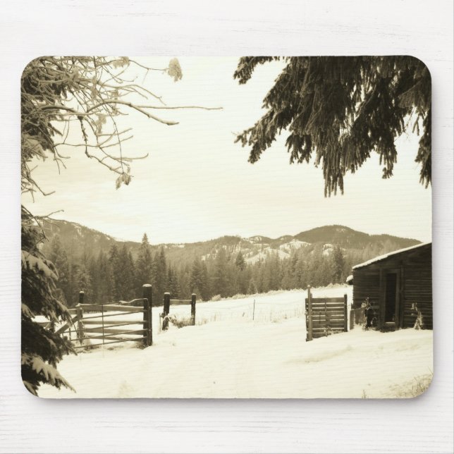 Mousepad Fazenda do inverno em Washington pelo djoneill (Frente)