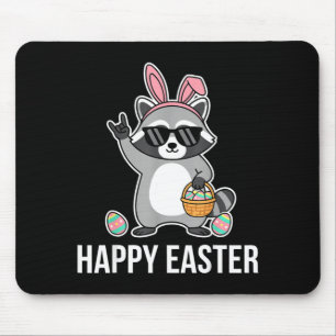 Mousepad Fazendário disfarce de guaxinim de Páscoa engraçad