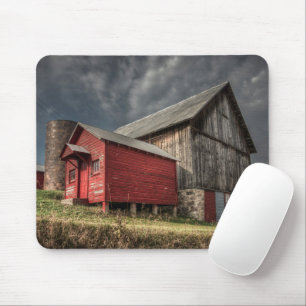 Mousepad Fazendas   Red Wooden Barn em Michigan