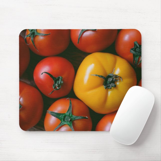 Mousepad Fazendas | Tomates vermelhos e amarelos brilhantes (Com mouse)