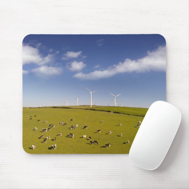 Mousepad Fazendas | Vacas perto da Fazenda para-brisas (Com mouse)
