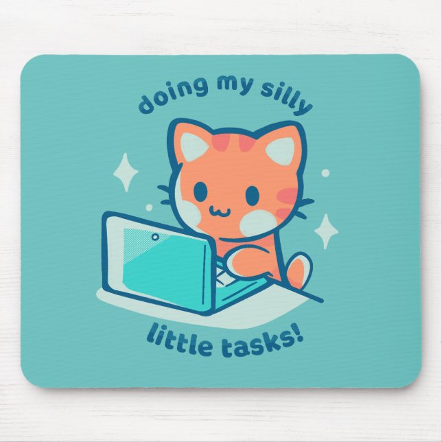 Mousepad Fazendo minhas tarefas pequenas do Bobo (Frente)