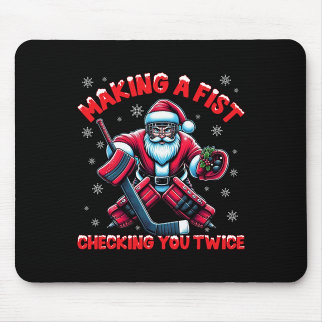 Mousepad Fazendo um Punho Verificando Você Duas Vezes Hóque (Frente)