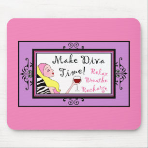 Mousepad "Fazer Diva"/ Relaxar a Recarga
