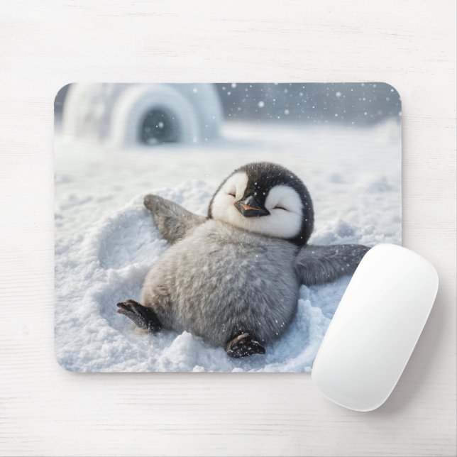 Mousepad Fazer pinguim bonito a Pintinho de neve (Com mouse)
