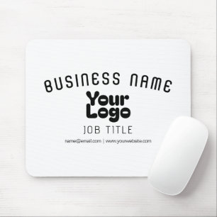 Mousepad Fazer upload do logotipo Retro-Moderno Preto e Bra