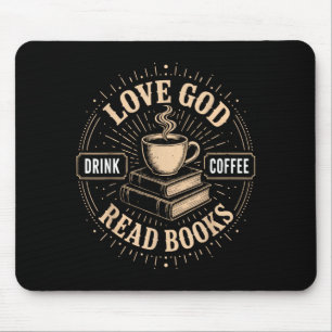 Mousepad Fé Cristã Jesus Livros Café Crente