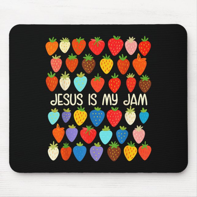 Mousepad Fé Cristã Morango Religioso Jesus É (Frente)