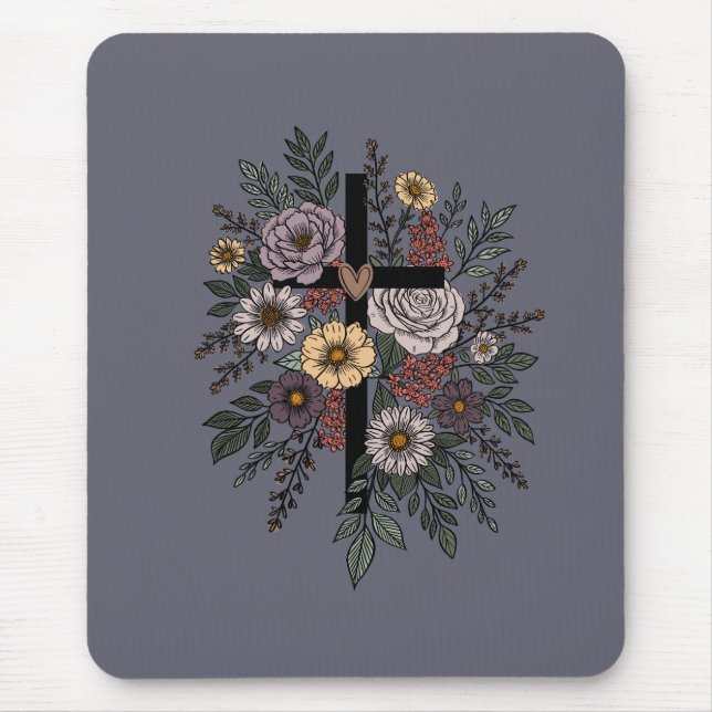 Mousepad Fé e Flores (Frente)
