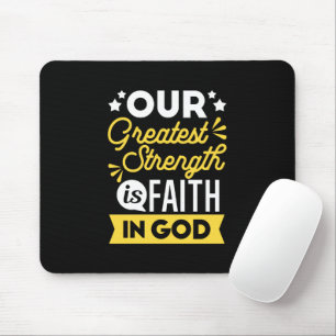 Mousepad Fé em Deus – Nossa Maior Força Citação