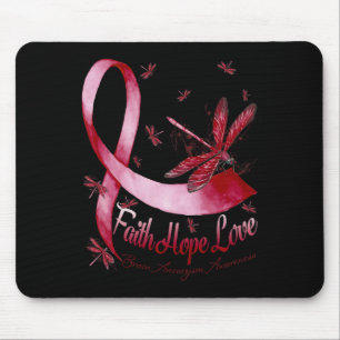 Mousepad Fé Esperança Amor Aneurisma Cerebral Conscientizaç