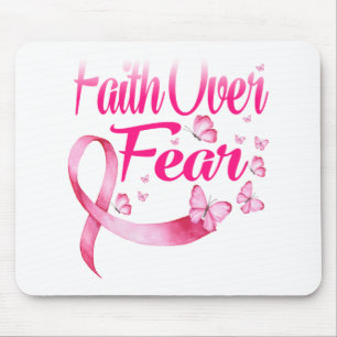 Mousepad Fé rosa-Fita-Fita-Tee Sobrevivência do Câncer d