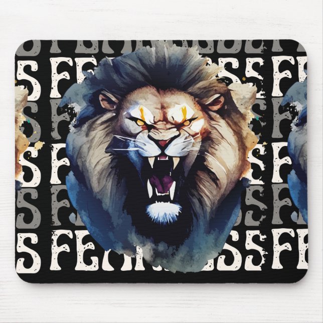 Mousepad Fearless Roar – Bold Lion  (Frente)