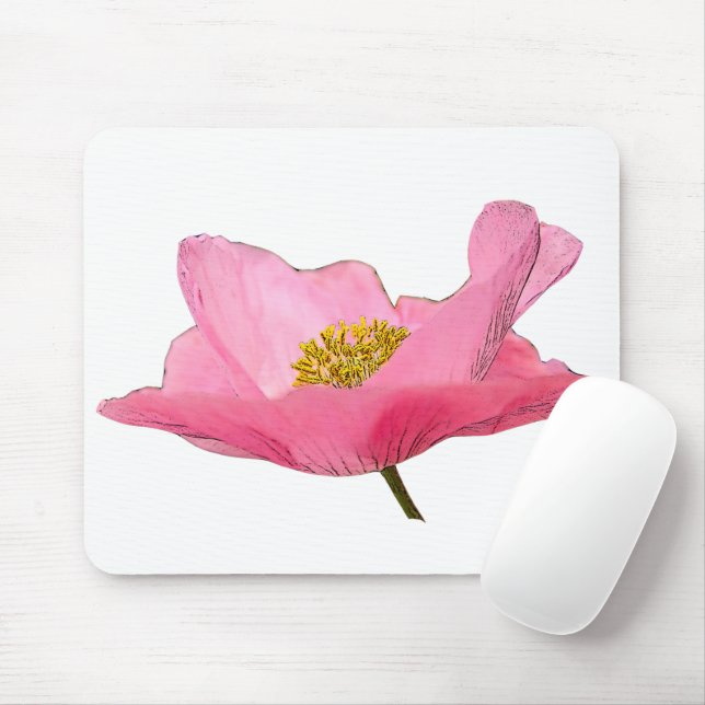Mousepad Fechamento de Pasta Rosa Flutuante (Com mouse)