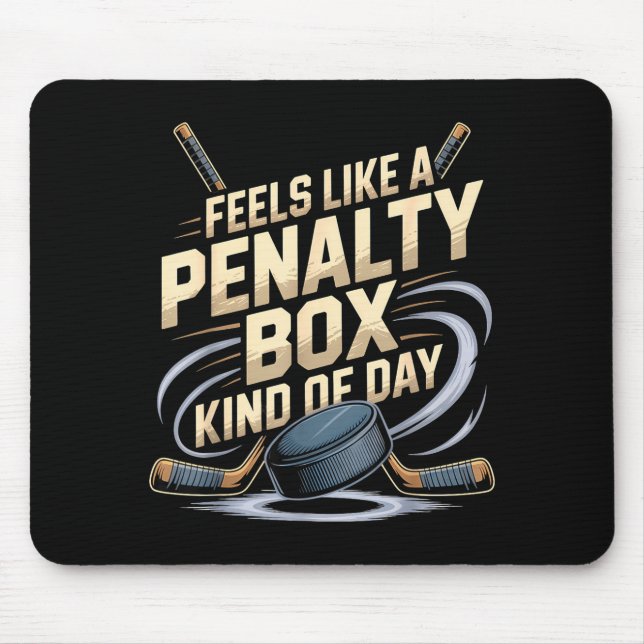 Mousepad Feels Like A Penalty Box Kind Of Day Funny Hockey  (Frente)