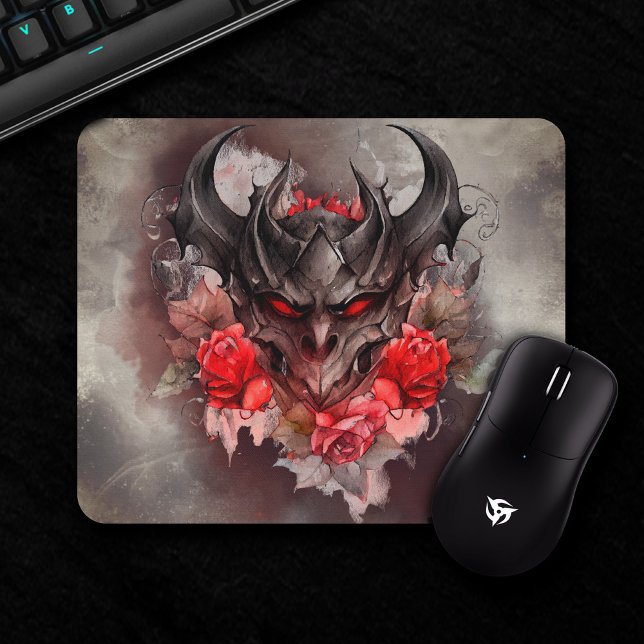 Mousepad Feitiçaria | Festa de demônio de olhos vermelhos c (Criador carregado)