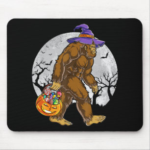 Mousepad Feiticeira Bigfoot Abóbora Meninas do Halloween Sa