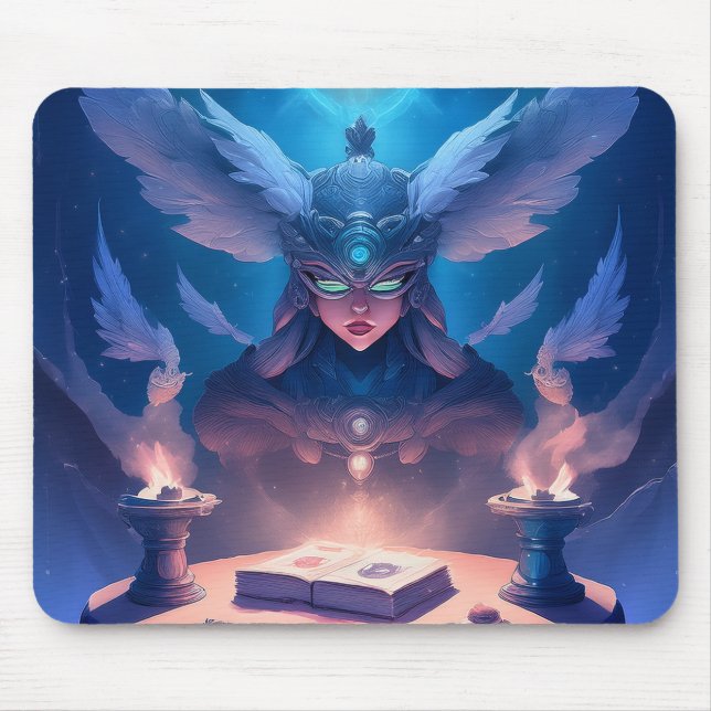 Mousepad Feiticeira se preparando para lançar feitiço (Frente)