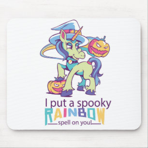 Mousepad Feiticeira Spookit Espell Halloween Unicorn