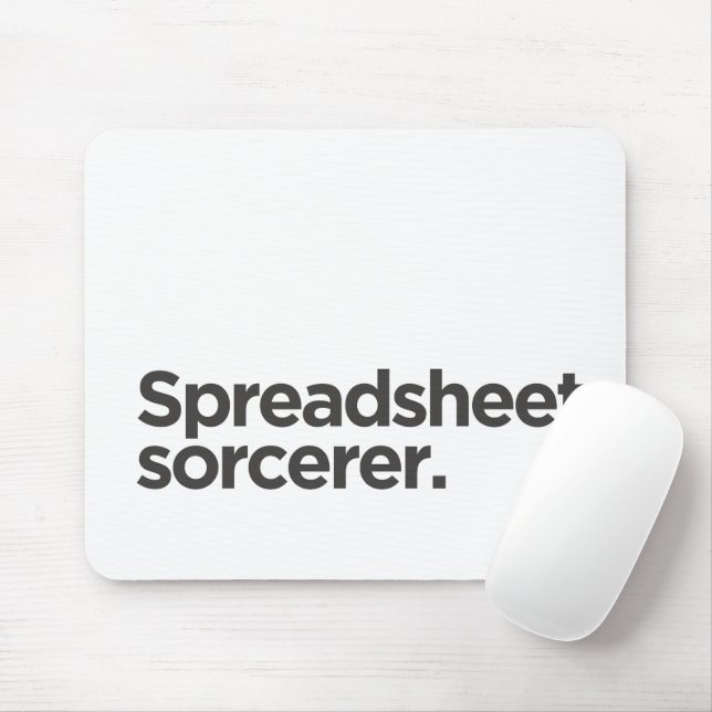 Mousepad 'Feiticeiro de planilhas.' Presente de aniversário (Com mouse)