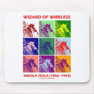 Mousepad Feiticeiro do rádio (Nikola Tesla nove imagens)